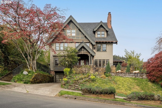 view of tudor house