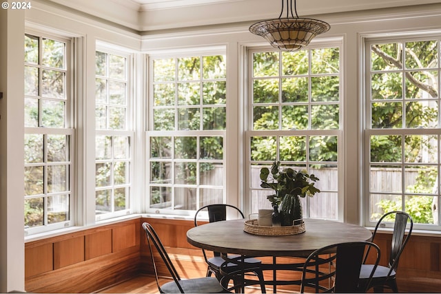 sunroom with a wealth of natural light