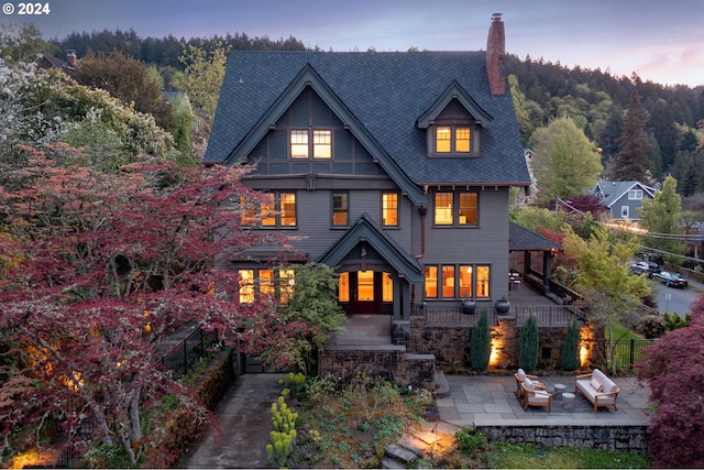 view of front of house featuring a patio area