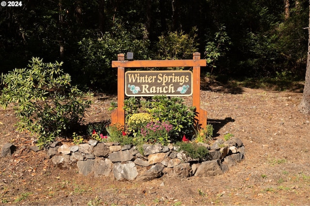 view of community sign