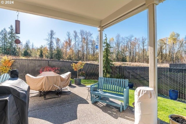 view of patio / terrace featuring a fenced backyard
