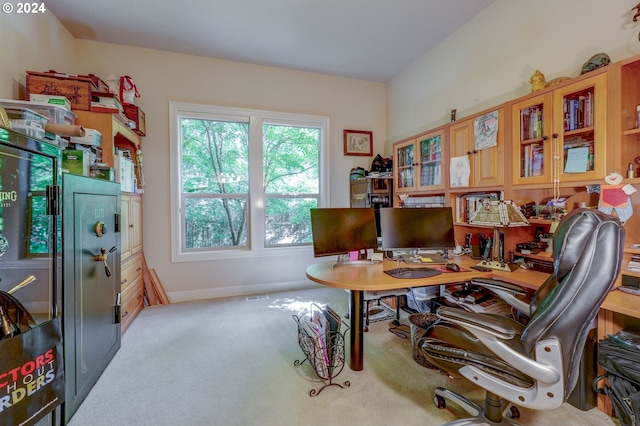 view of carpeted office