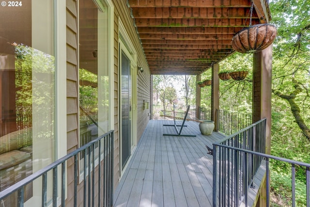 view of wooden terrace