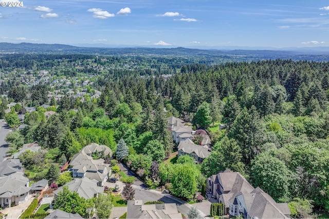 bird's eye view featuring a mountain view