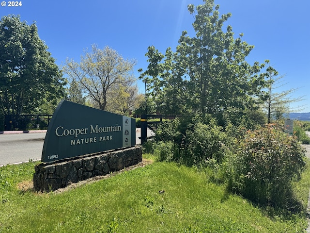 view of community sign