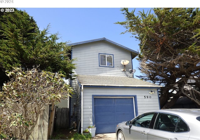 view of home's exterior featuring a garage