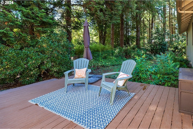 view of wooden deck