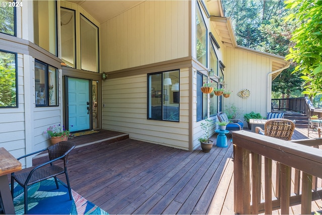 view of wooden deck