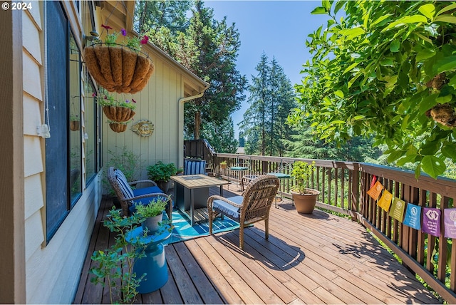 view of wooden deck