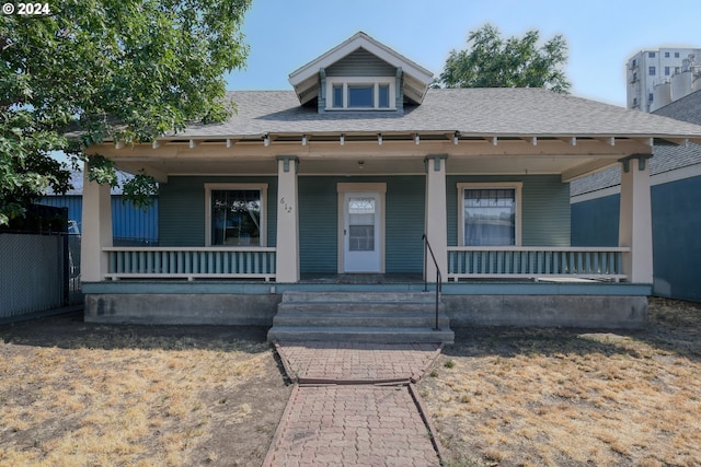 bungalow-style home featuring a porch