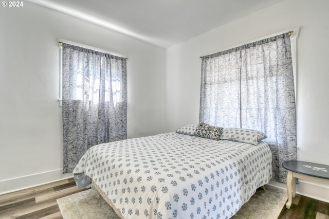 bedroom featuring wood-type flooring