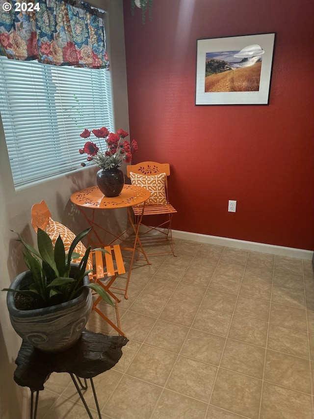 view of tiled dining room