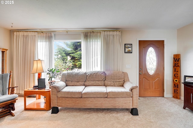 4837 Auburn Rd NE, Salem, OR 97301 - carpeted living area featuring healthy amount of natural light and baseboards
