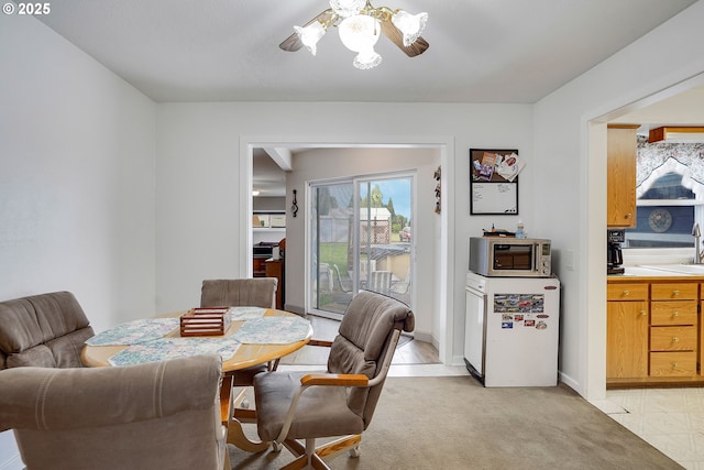 4837 Auburn Rd NE, Salem, OR 97301 - dining space with a ceiling fan and baseboards