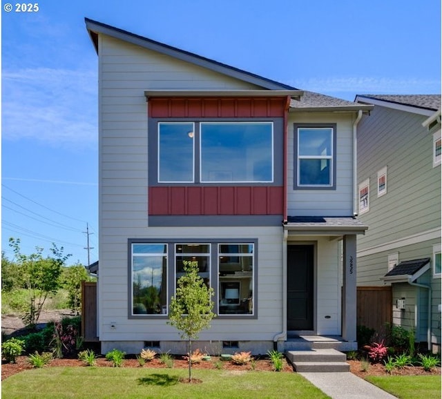 3255 SE Farrow Ln, Hillsboro, OR 97123 - modern home featuring board and batten siding