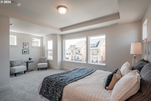 3255 SE Farrow Ln, Hillsboro, OR 97123 - carpeted bedroom featuring a raised ceiling and baseboards