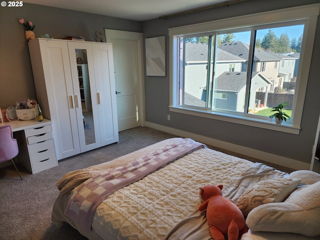 view of carpeted bedroom