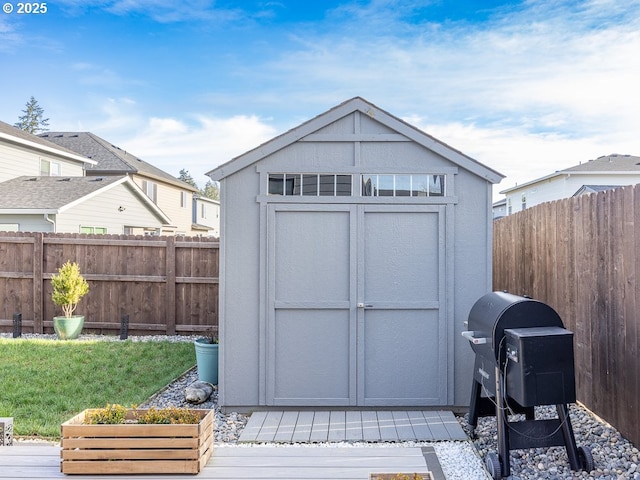 view of outbuilding