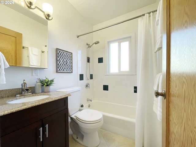 1035 NE Killingsworth St, Portland, OR 97211 - full bathroom with vanity, shower / bath combination with curtain, and tile patterned floors