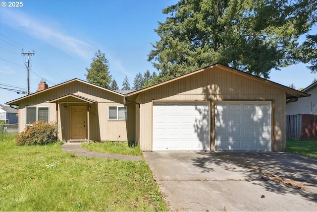 18495 SW Springfield St, Beaverton, OR 97078 - single story home featuring a chimney, concrete driveway, and an attached garage