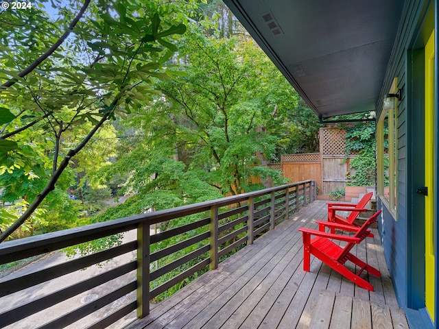 view of wooden deck