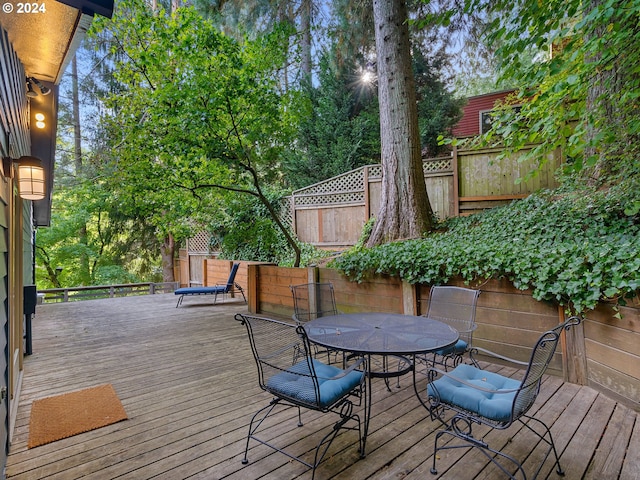 view of wooden deck