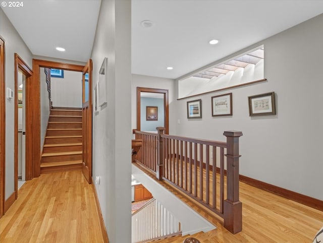 hallway featuring light hardwood / wood-style floors