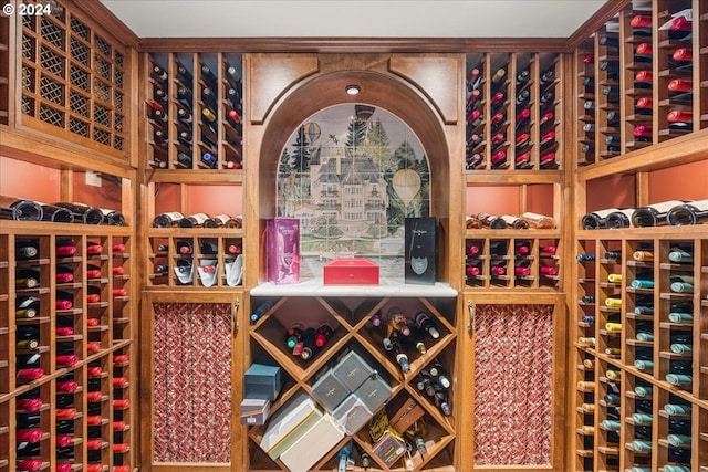 view of wine room