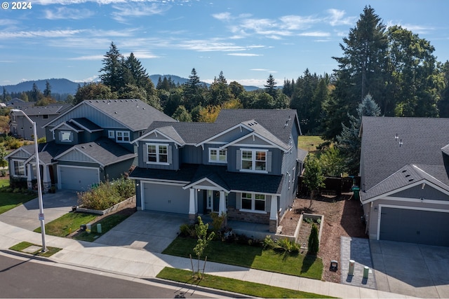 exterior space with a mountain view