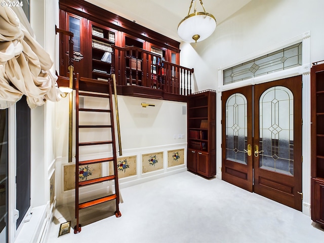 20417 SW Inglis Dr, Beaverton, OR 97007 - entryway with french doors and carpet
