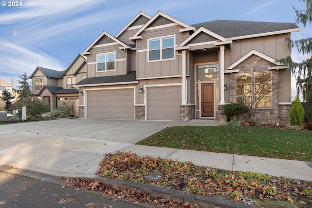 craftsman-style home featuring a garage