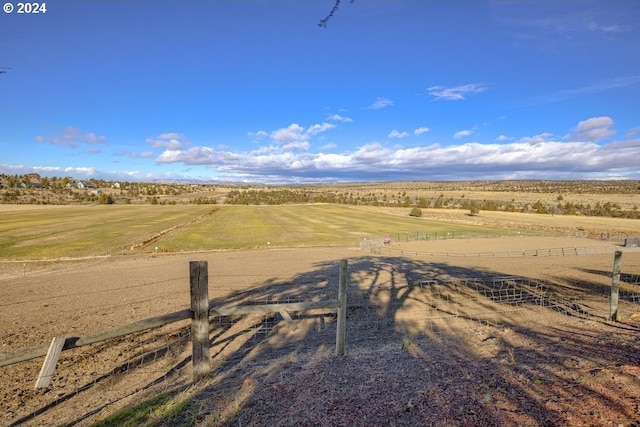 view of road featuring a rural view