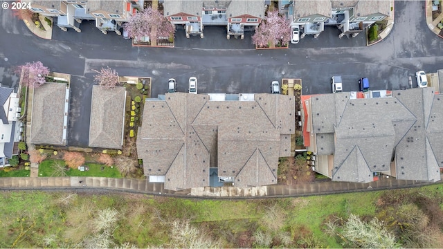 aerial view with a residential view