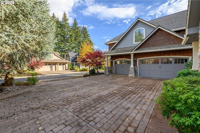 view of property exterior featuring a garage