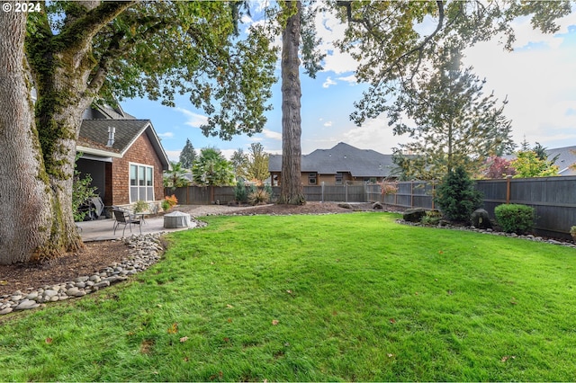 view of yard featuring a patio