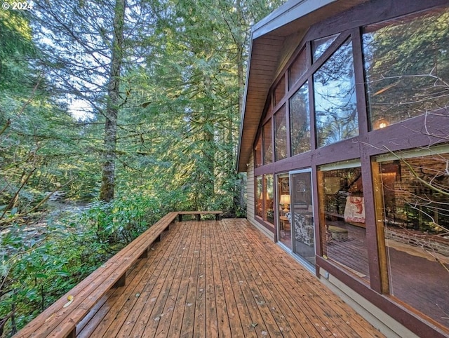 view of wooden terrace