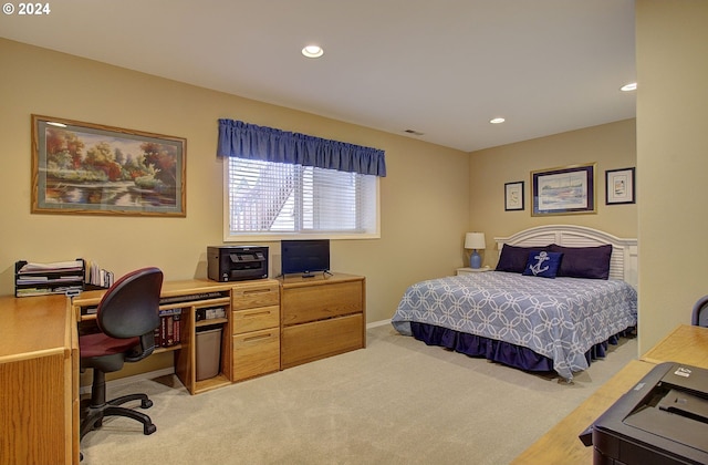 view of carpeted bedroom