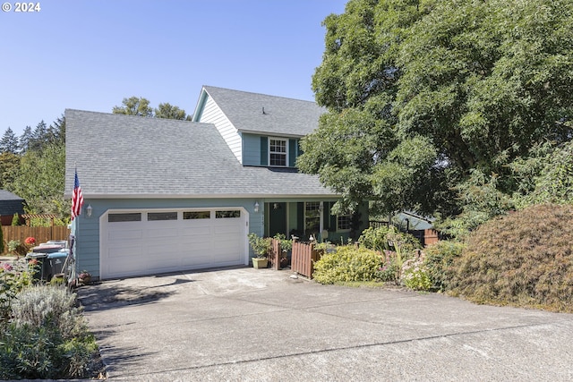 view of front of house featuring a garage