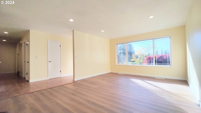 empty room featuring light hardwood / wood-style flooring