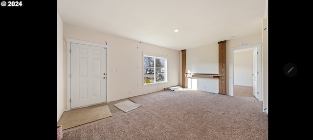 view of carpeted entryway