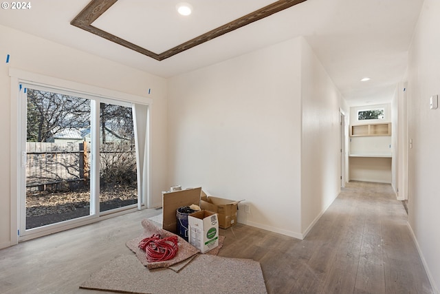 interior space featuring light wood-type flooring