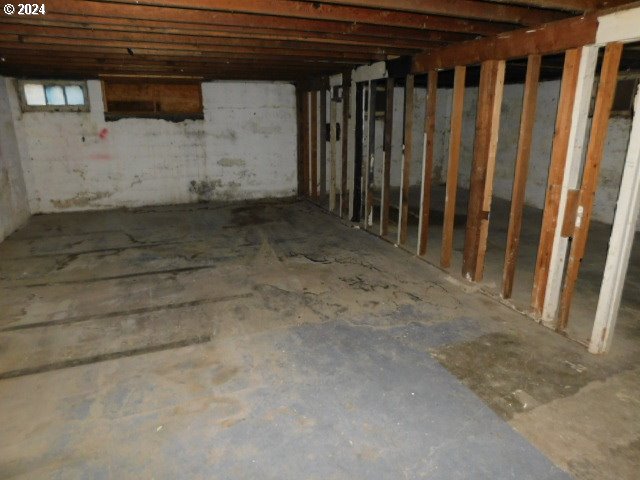 view of basement