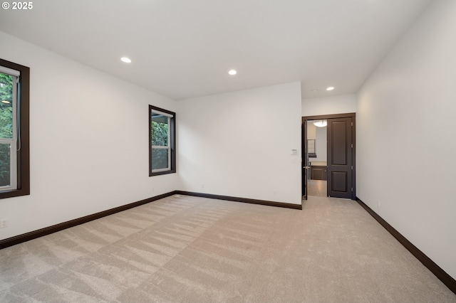 view of carpeted spare room