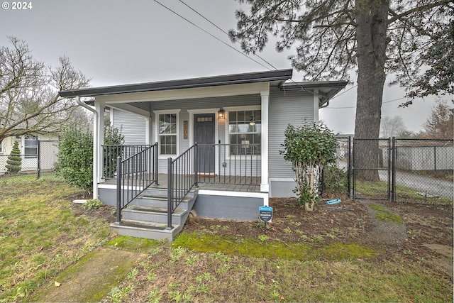 bungalow-style house with covered porch