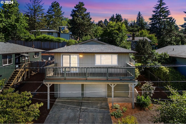 view of front of home featuring a garage