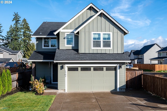 view of front of home featuring a garage