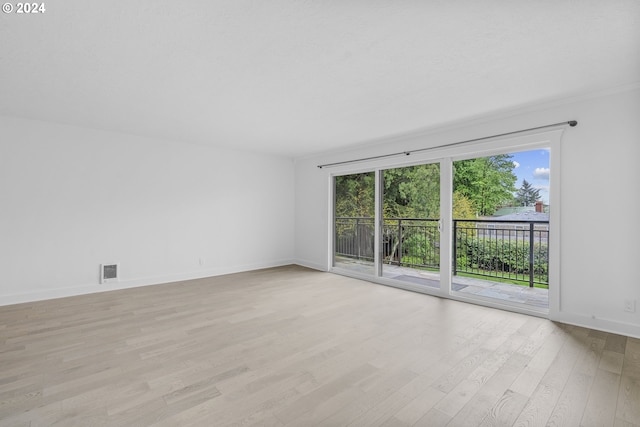 empty room featuring light wood-type flooring