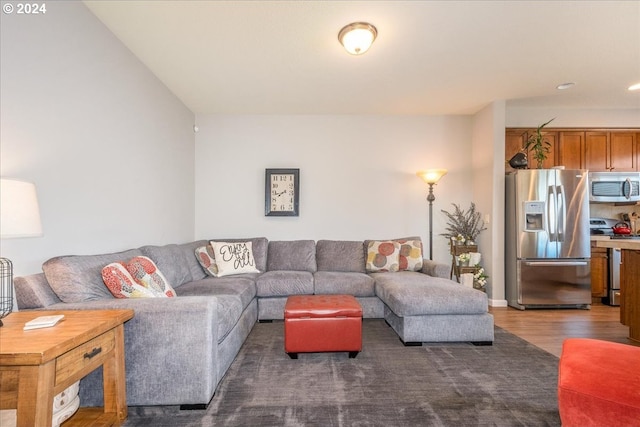 living room featuring hardwood / wood-style floors