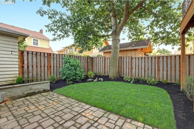 view of yard with a patio