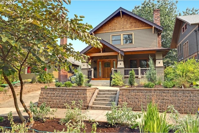 craftsman-style house featuring a porch